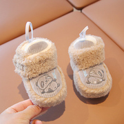 新生婴儿鞋子冬季0-3-6-8-12月婴幼儿，棉鞋加绒保暖鞋宝宝学步鞋女