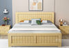 松木床全实木床白色1.8床，现代简约松木双人床，1.5主卧室用1.2m单人