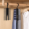 日本领带收纳架夹20排位大容量多层挂架男女士皮带腰带丝巾整理架