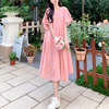 夏装大码女装韩版胖妹妹宽松减龄显瘦遮肚遮肉慵懒风连衣裙女