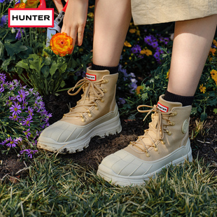 hunter女鞋2024春夏女士探索系列，沙漠踝靴高帮，靴登山鞋马丁靴女靴