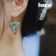 商场同款Luca 彩贝系列 轻奢风耳环女银针百搭时尚瘦脸几何三角形