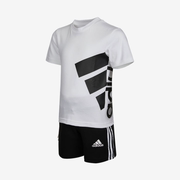 Adidas/阿迪达斯2021年小童夏季2件套短袖短裤运动套装GP0386