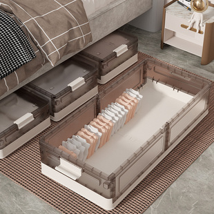 床底收纳箱家用带轮扁平整理箱可折叠床尾衣服收纳盒床下储物神器