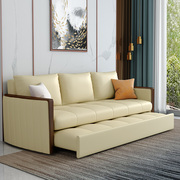轻奢真皮沙发床可抽拉折叠储物客厅多功能小户型两用双人皮艺沙发