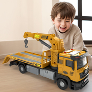 2023拖车玩具男孩道路救援车，平板运输吊车工程小汽车儿童卡车
