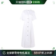 香港直邮fabianafilippi女士，v领单排扣连衣裙