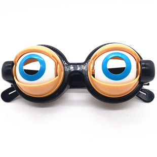 的眼睛玩具奇特创意搞笑助兴道具眼镜拉线会眨眼儿童搞怪眼镜
