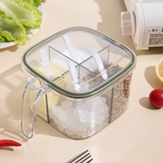 厨房调味盒四格一体家用调料罐套装定量控盐罐多格调料收纳盒瓶子
