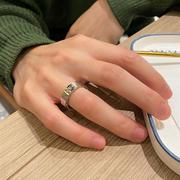 设计小众高级感大码钛钢单身食指戒指，男冷淡风个性不掉色高街潮流