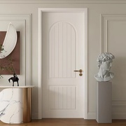 杭州定制木门奶油风卧室门套装门现代简约烤漆门室内门实木房间门