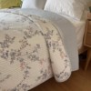 韩式纯棉小碎花清新绗缝，夹棉双面水洗床盖床单床垫四季