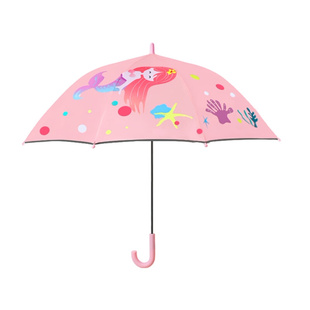 牧萌儿童雨伞女童小学生幼儿园，宝宝公主透明长柄，晴雨伞宝宝儿童伞