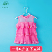 女宝宝连衣裙夏装薄款1-6岁小童婴儿背心裙夏季女童蛋糕裙子