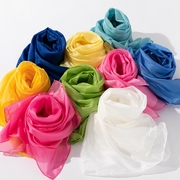 otex环保桑蚕丝巾，长款100%真丝围巾纯色基础款，环保可持续有机单品