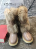 毛毛款女高筒靴真皮羊毛一体雪地，靴是时尚，甜美雪地靴平跟c2-21