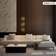 北欧客厅科技布现代(布现代)简约转角布艺沙发，懒三人位意式极简轻奢小户型