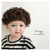 0-6岁婴儿帽子假发帽针织，毛线帽宝宝儿童，男童女童秋冬季头发炸街