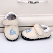 婴儿鞋子软底春秋季0-1-2岁男女宝宝，鞋防掉跟真皮6-12个月学步鞋