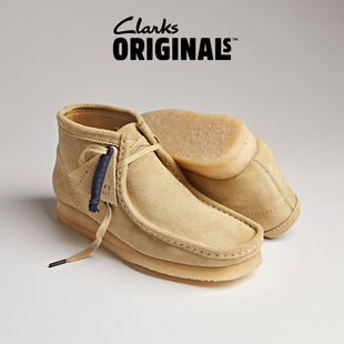 clarks其乐originals袋鼠，靴男鞋复古潮流，舒适休闲高帮鞋靴