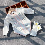 21韩国婴儿服装春秋套装新生儿女宝宝百天衣服周岁公主礼服包屁衣