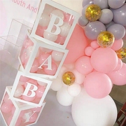 小红书LOVE告白气球盒子生日派对惊喜BABY字母透明箱婚房装饰布置