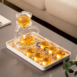 玻璃懒人半自动茶具套装泡茶壶磁吸家用泡茶神器功夫茶壶茶杯喝茶