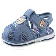 婴儿学步凉鞋软底男宝宝包头婴幼儿童鞋叫叫1-2-3岁布鞋家居