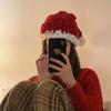 耶诞帽子氛围感网红情侣拍照装饰品红色新年礼物毛绒帽耶诞节礼&