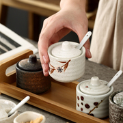 日式调料罐佐料瓶陶瓷，调料盒套装，创意厨房用具油盐小罐家用调料瓶