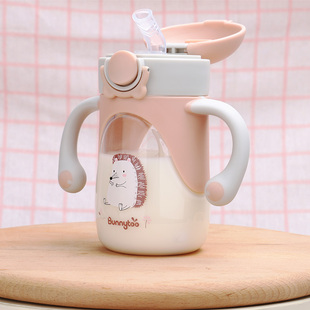 夏季儿童喝水杯子婴儿吸管杯喝奶学饮杯1岁2-3小孩水瓶大宝宝奶瓶