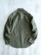 西里布绿咖条纹宽松版，亚麻休闲长袖，衬衫咔叽美式复古非rrl
