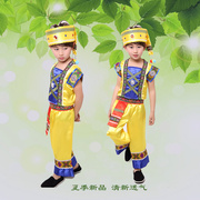 新演六一儿童民族服装男童葫芦丝，演出f服壮款苗族，傣族彝族表族服