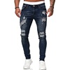 highqualitymenjeanspants破洞磨白牛仔裤，男denimtrouser