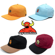 55滑板店 toy machine 帽子男女弯平檐嘻哈帽运动鸭舌黑色帽