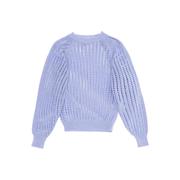 Agnona cotton silk sweater女式棉质丝绸毛衣浅紫色复古风经典款