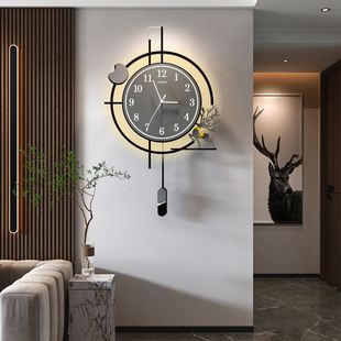 网红钟表挂钟客厅家用时尚时钟挂墙装饰2022创意简约石英钟表