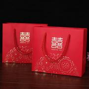 创意婚庆用品婚礼喜糖包装袋结婚伴手礼回礼袋中国风糖盒手提袋