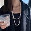 珍珠项链女款2024毛衣，链长款叠戴搭配高端气质，女长串颈链