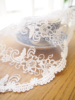 白色蕾丝杯垫椭圆形小餐垫花瓶垫茶壶，茶杯台灯装饰防刮桌布垫
