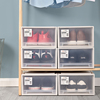 洋洋鱼塑料鞋盒抽屉式自由组合透明防尘鞋柜，加厚多层免安装收纳盒