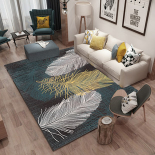 北欧简约地毯客厅现代沙发茶几，地垫房间可爱卧室床边毯满铺榻榻米