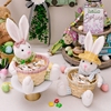 2024复活节兔子公仔糖果篮彩蛋，收纳筐复活节装饰布置用品卡通可爱