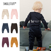丹麦smallstuff婴儿宝宝男女童，秋冬天鹅绒长裤，纯色柔软运动裤55