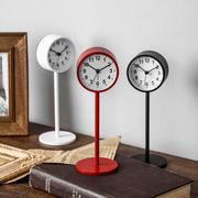 闹钟简约北欧风格学生用静音，床头钟表创意，个性座钟桌面摆件小座钟