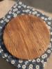 风化老榆木实木圆形台面定制圆桌，面板原木折叠圆桌面小茶几圆盘面