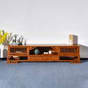 红木电视柜简约靠墙组合刺猬紫檀地柜新中式花梨视听实木客厅家具