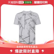香港直发versacecollection男士，浅灰色印花图案，t恤v800683rvj