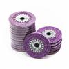不锈钢麻轮100*16角磨机用镜面，麻布轮紫色，铁芯阳江红麻轮抛光轮