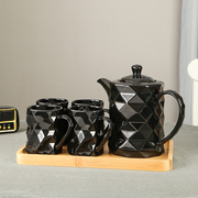 品北欧简约水具套装家用客厅喝水杯子陶瓷冷水壶茶壶茶杯茶具带新